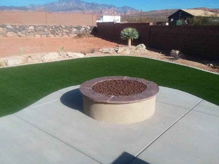 Backyard outdoor living space