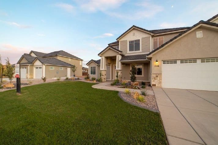 Front yard with iron gate