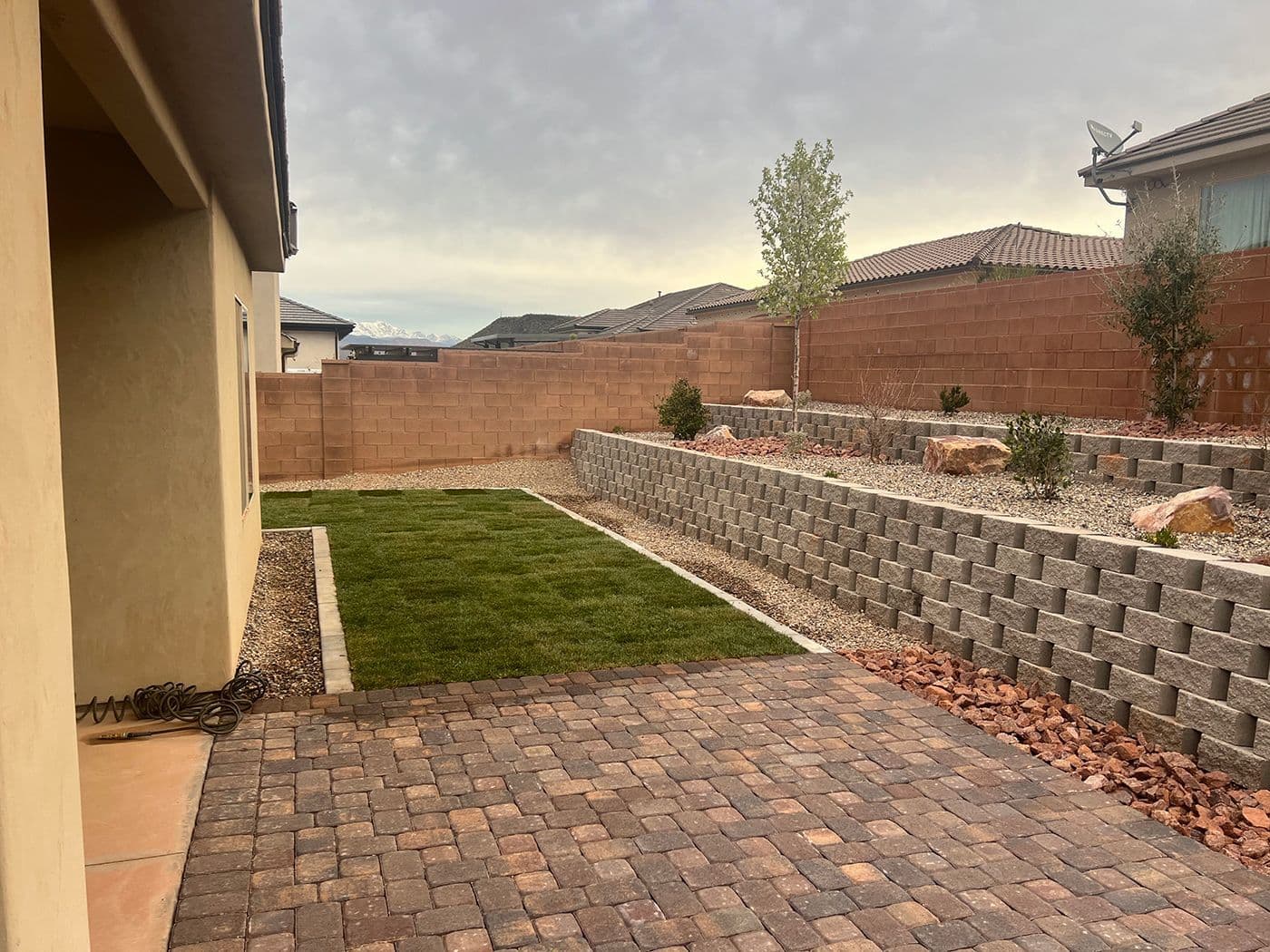 Paver patio installation